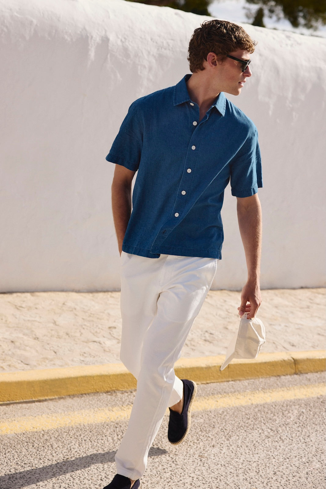 Cotton linen, worn over the Alex