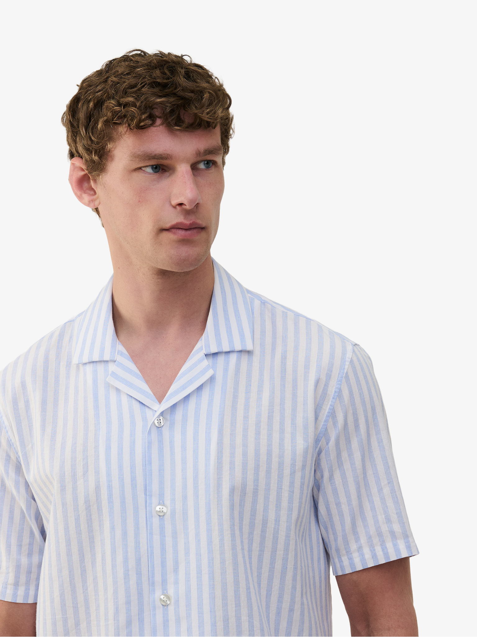 Cliff Stripe Cotton Linen SH01022-BLU