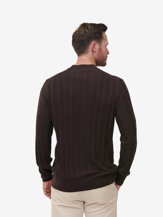 Oliver Rib Merino Modal Blend KW01026-DBR