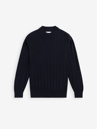 Oliver Rib Merino Modal Blend KW01026-NVY