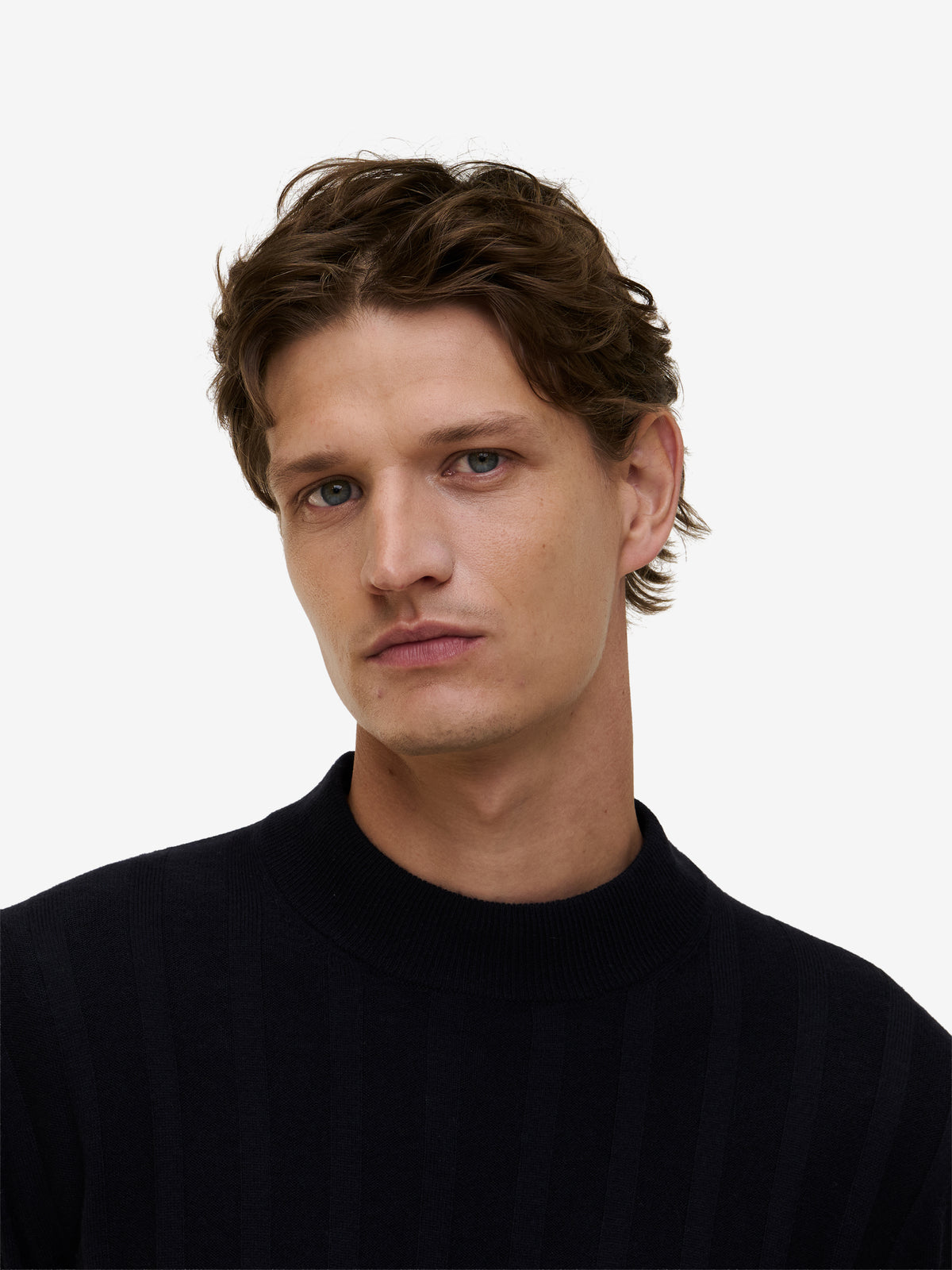 Oliver Rib Merino Modal Blend KW01026-NVY