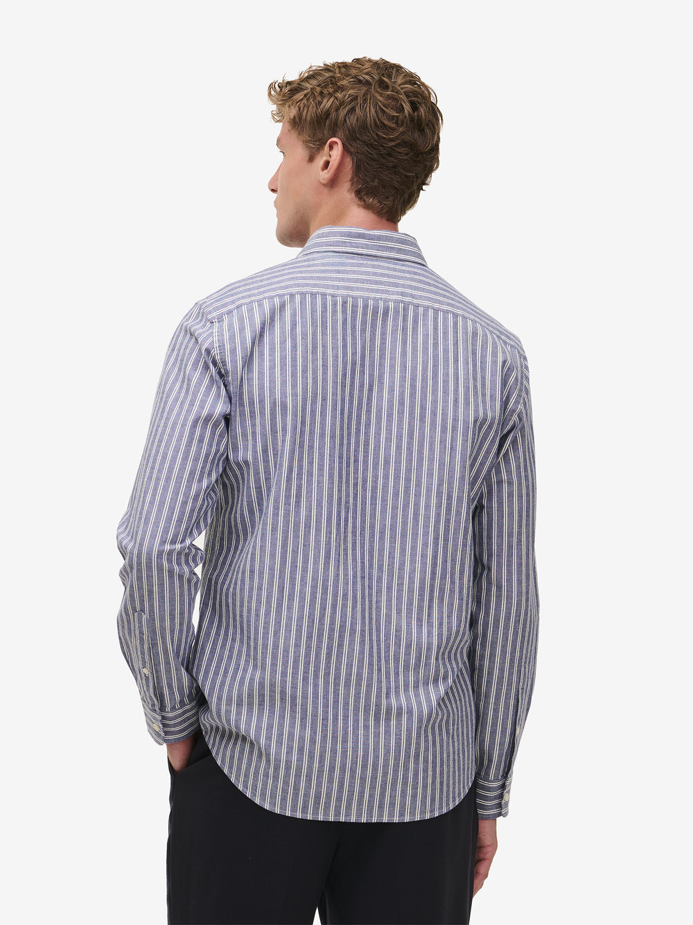 Brookvale Wide Stripe Cotton SH01009-BLU