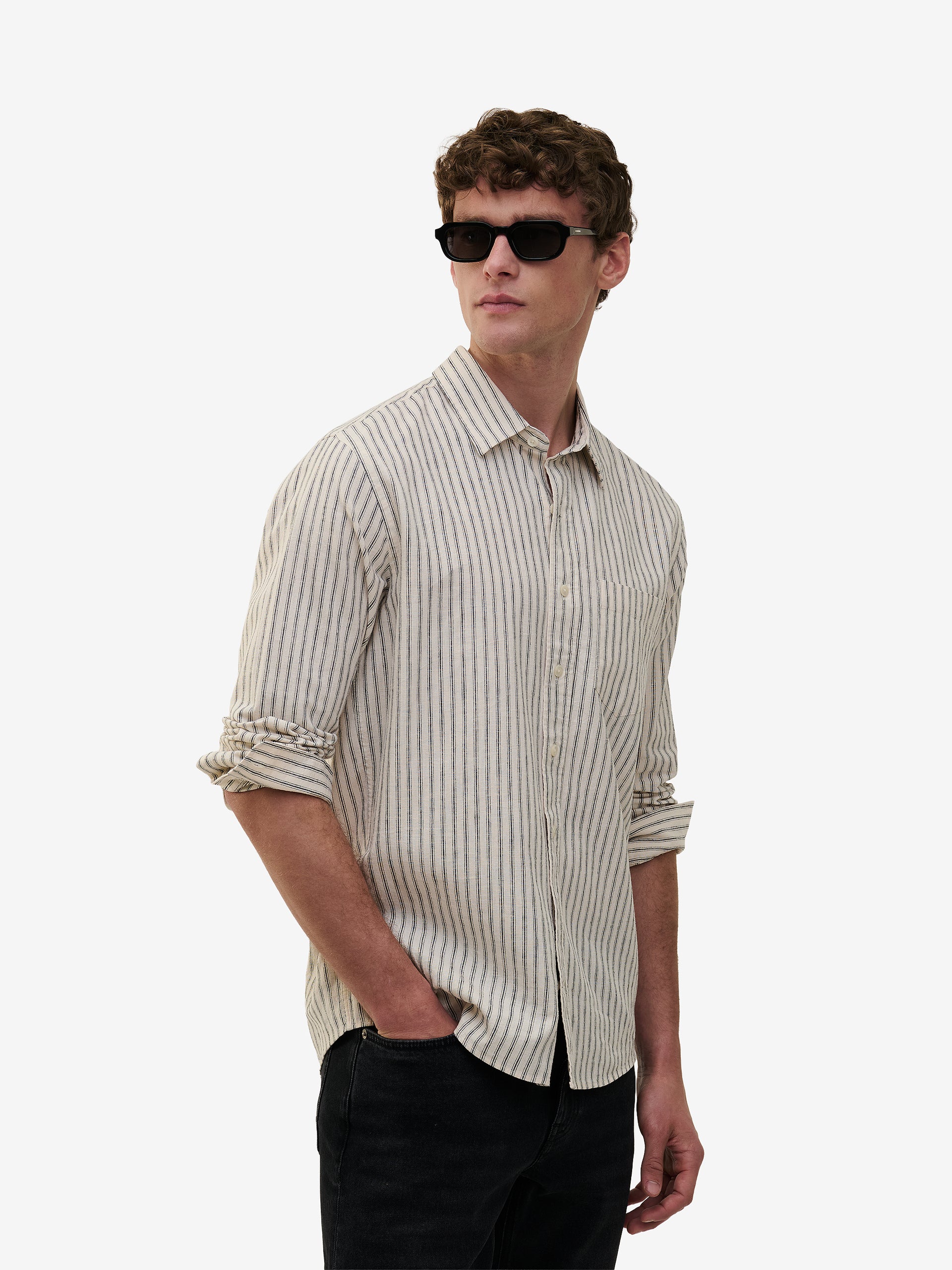 Brookvale Stripe Linen Cotton SH01017-GRY