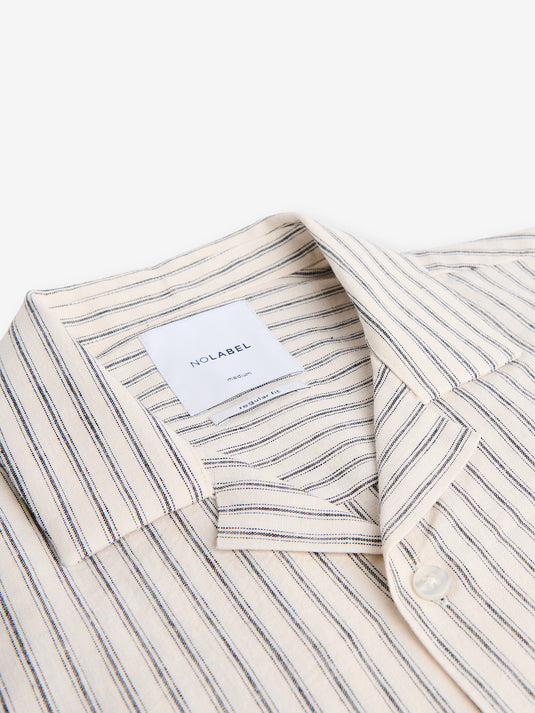 Cliff Stripe Linen Cotton SH01024-GRY