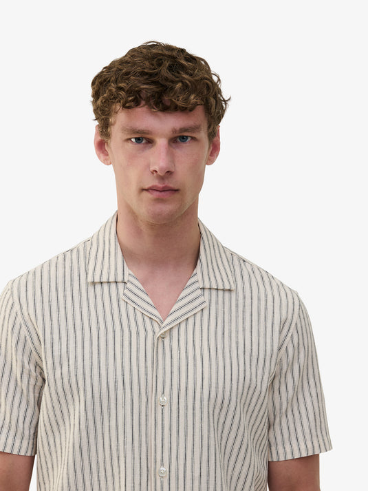Cliff Stripe Linen Cotton SH01024-GRY