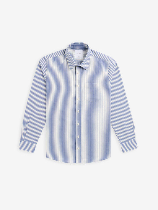 Brookvale Small Stripe Cotton SH01038-BLU