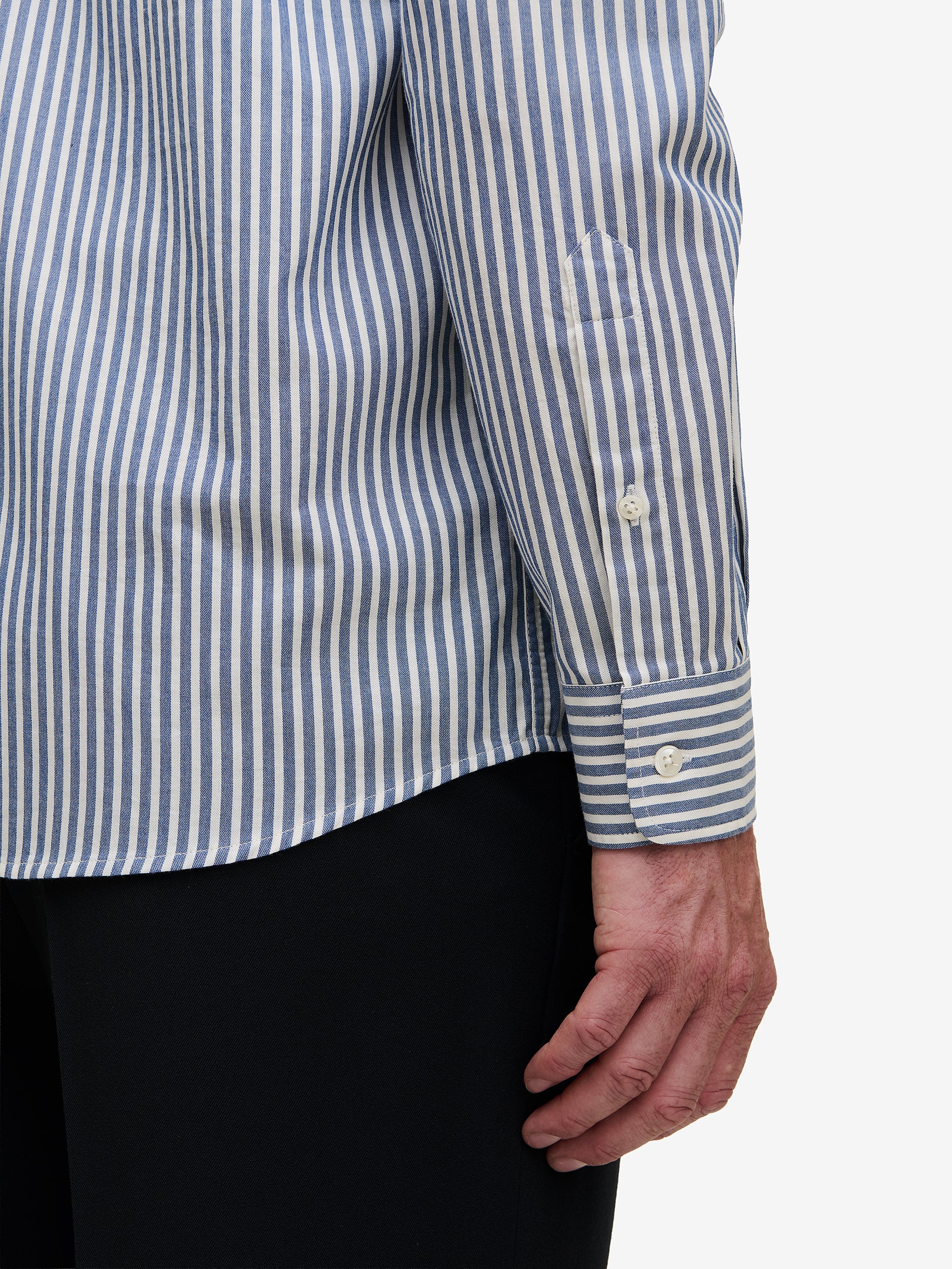 Brookvale Small Stripe Cotton SH01038-BLU