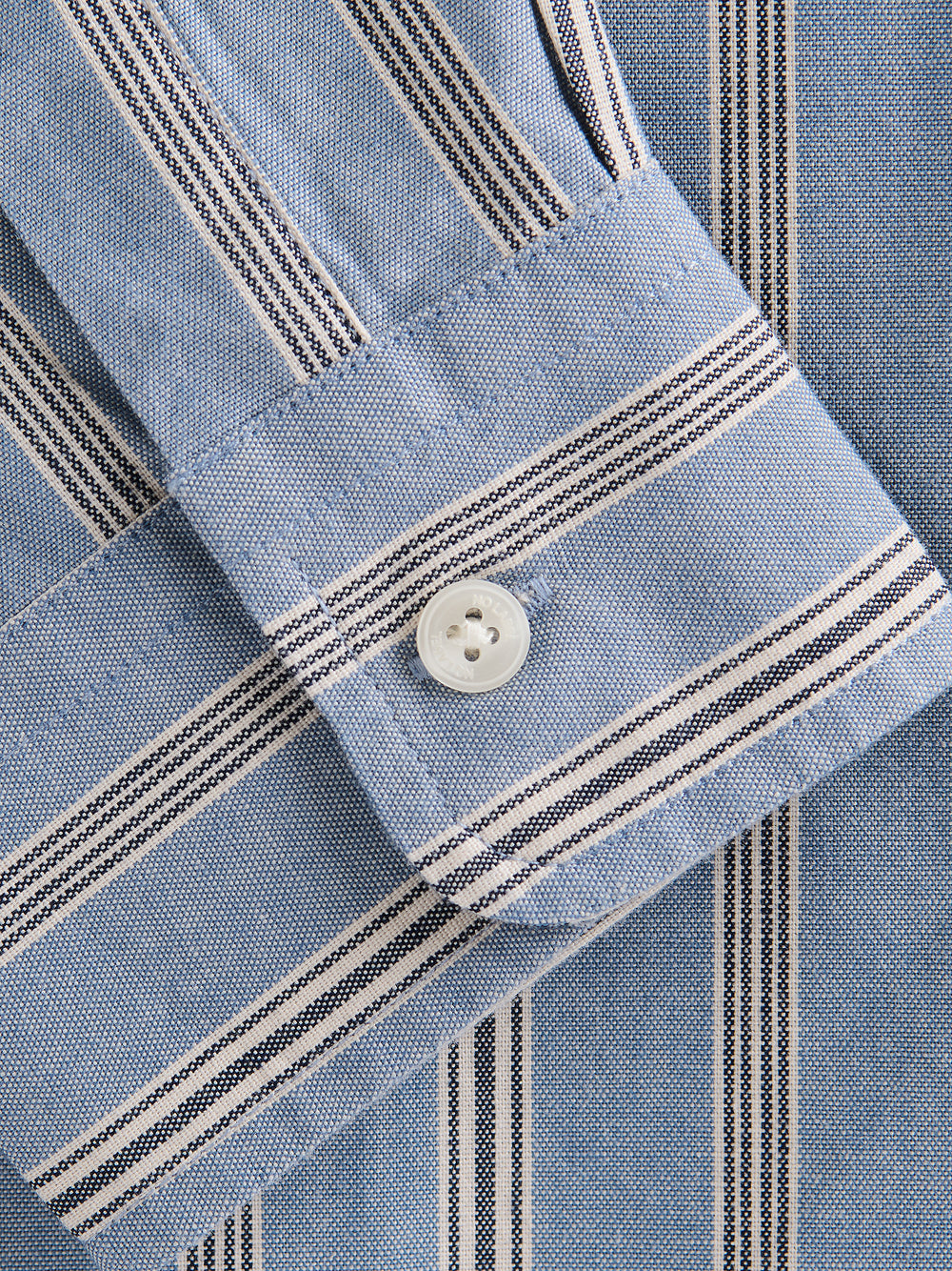 Brookvale Cotton Stripe SH01039-BLU