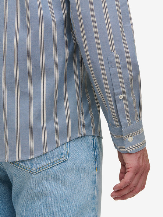 Brookvale Cotton Stripe SH01039-BLU