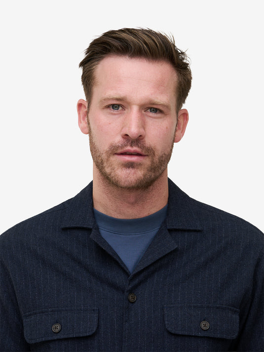 Jason Cotton Stripe Stretch SH01042-BLU