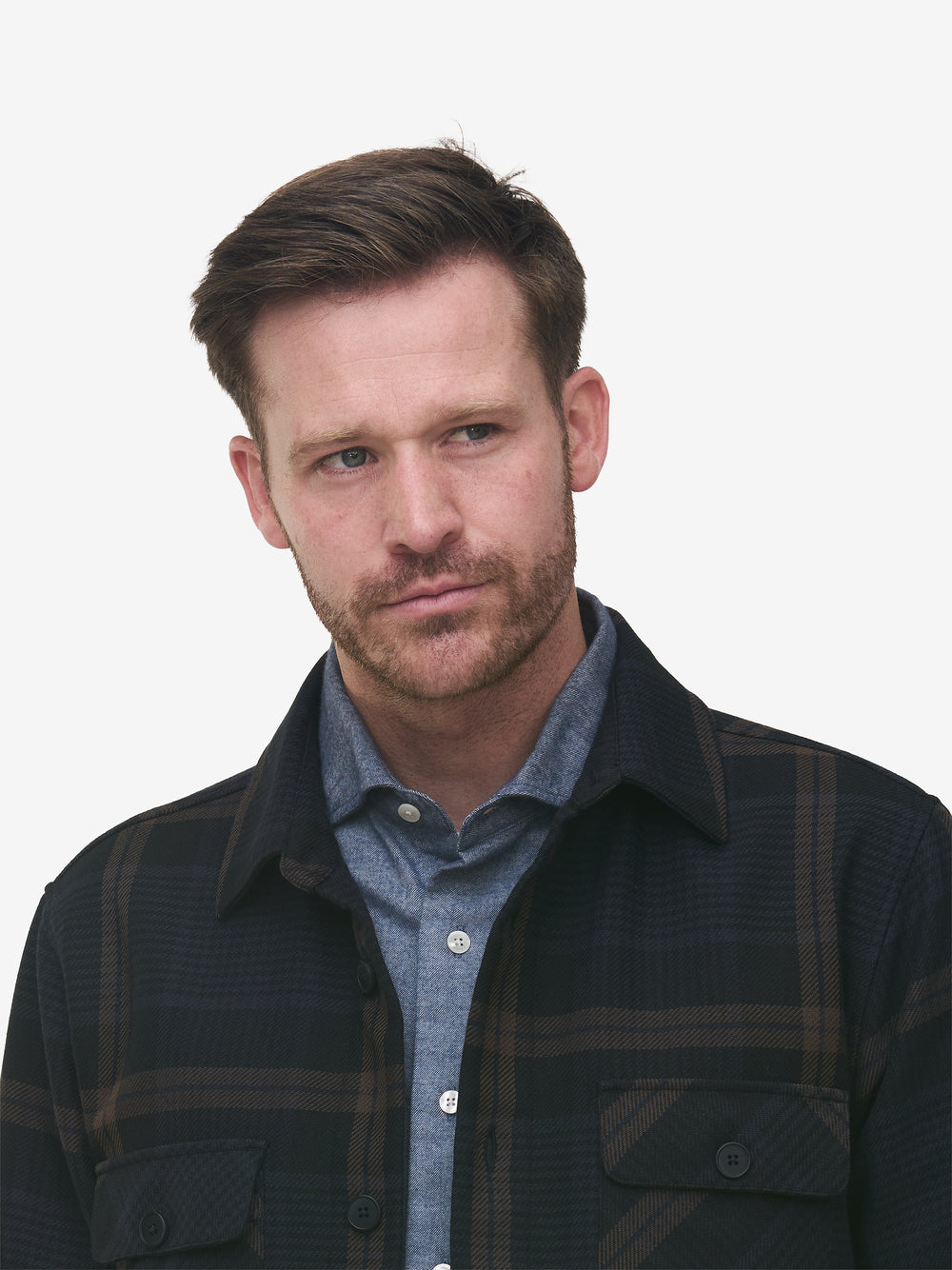 Ohio Brushed Check SH01044-NVY