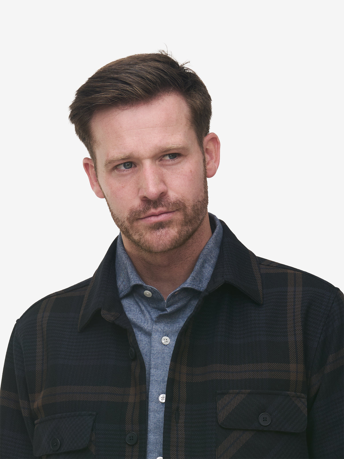 Ohio Brushed Check SH01044-NVY