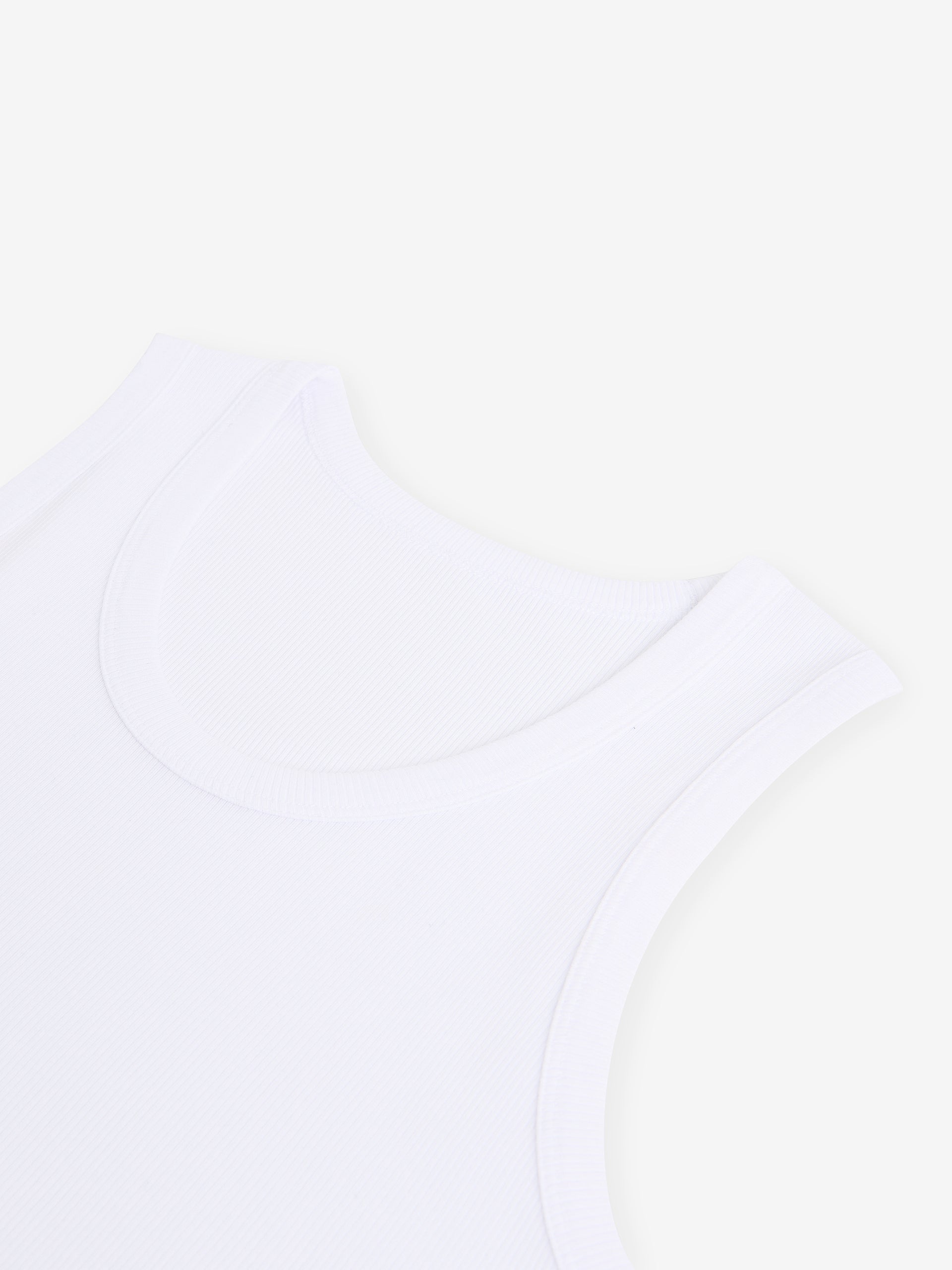 Tank Top Ribbed Cotton TS30026-WHT