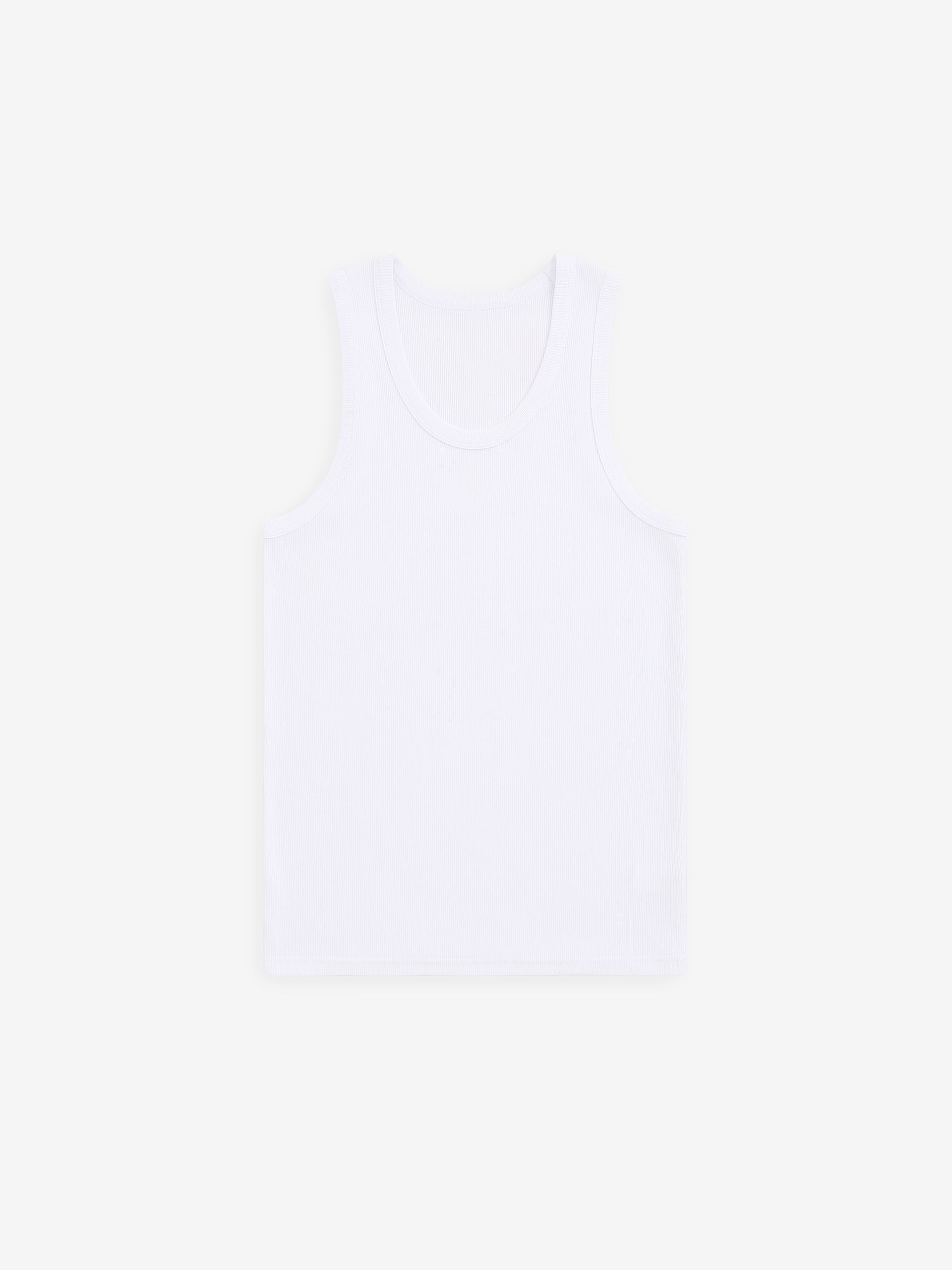 Tank Top Ribbed Cotton TS30026-WHT