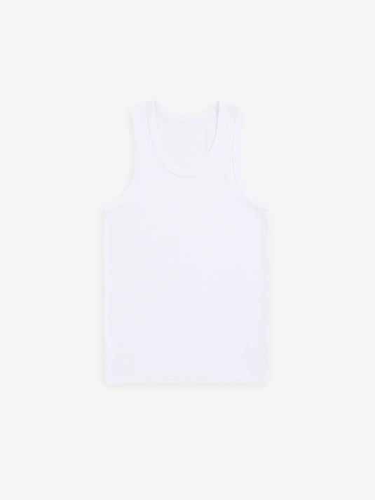 Tank Top Ribbed Cotton TS30026-WHT