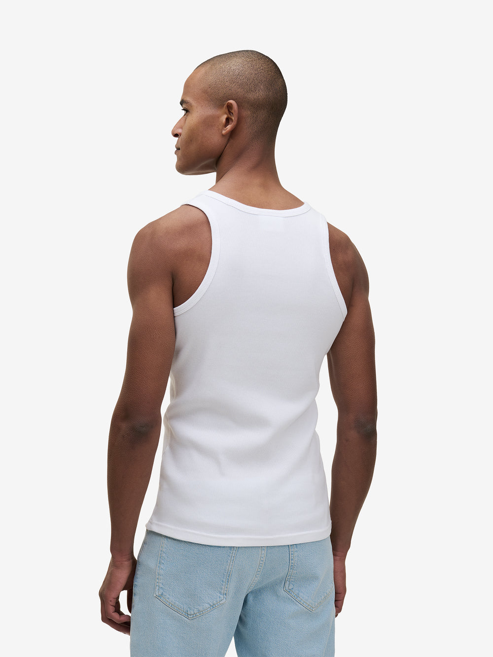 Tank Top Ribbed Cotton TS30026-WHT