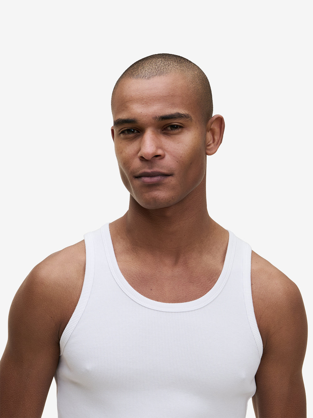 Tank Top Ribbed Cotton TS30026-WHT