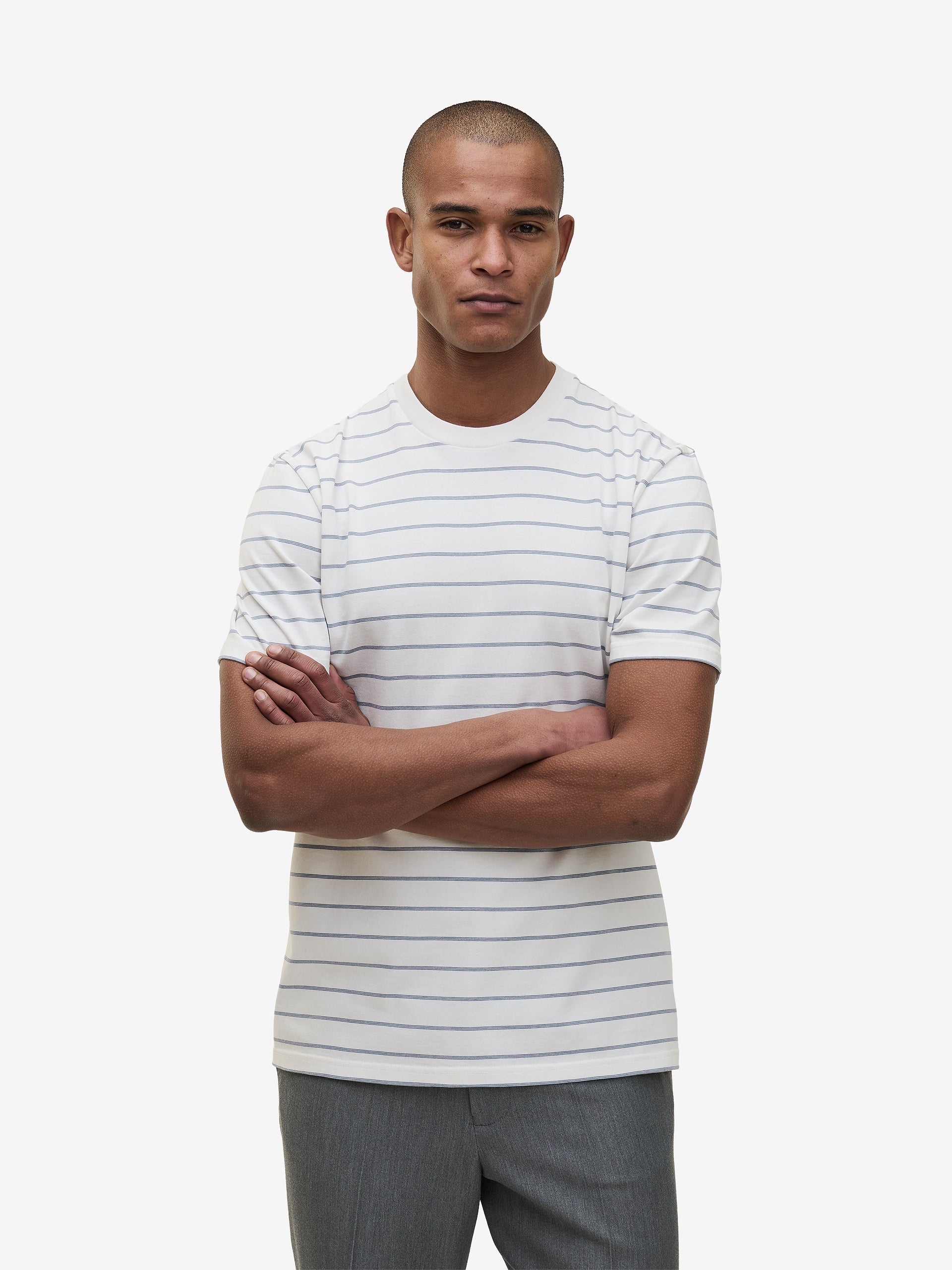 Tee Midweight Cotton Stripe TS90032-FBL
