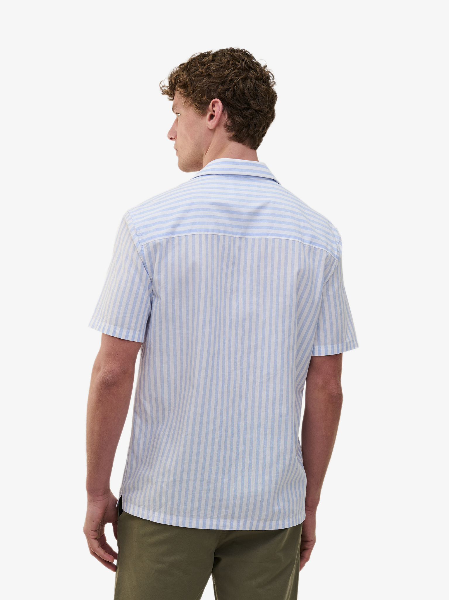 Cliff Stripe Cotton Linen SH01022-BLU