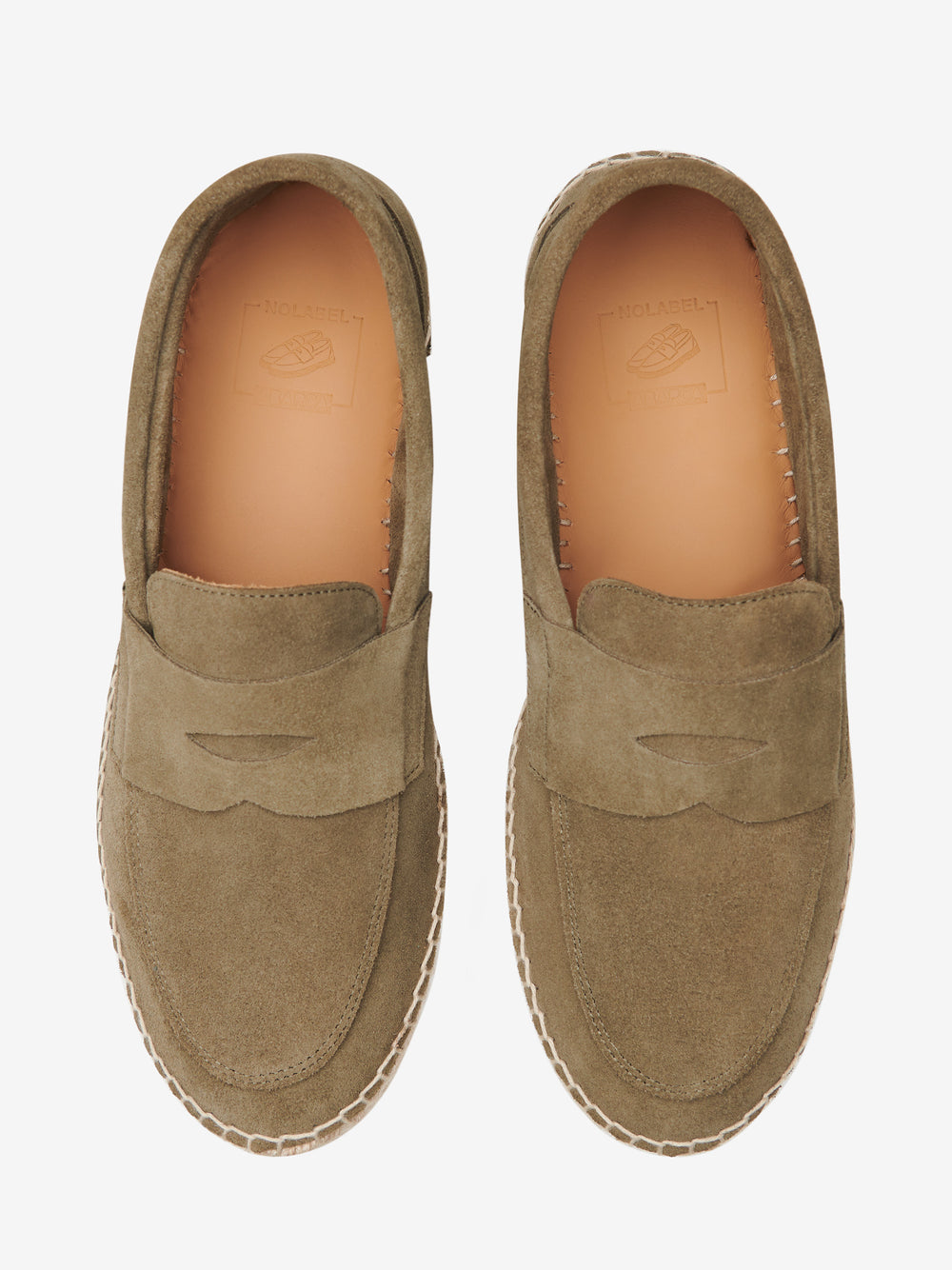 No Label x Abarca Wildleder-Espadrilles FW10087-DSG