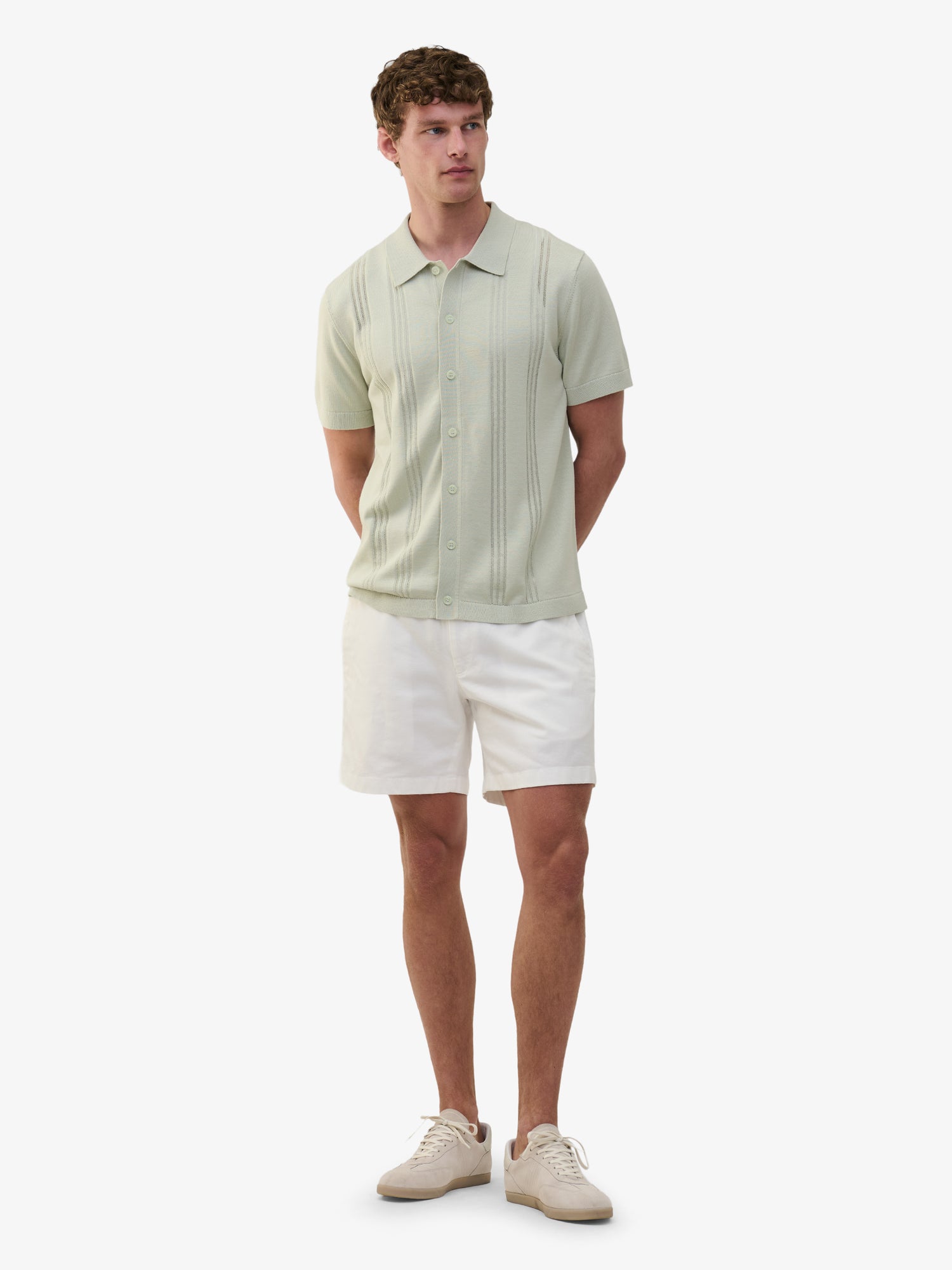 Knitted cotton, worn with the Oakland shorts