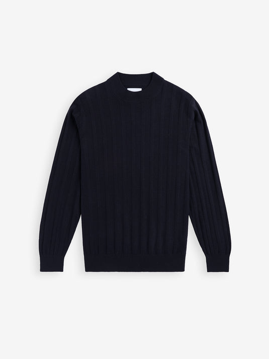 Oliver Rib Merino Modal Blend KW01026-NVY