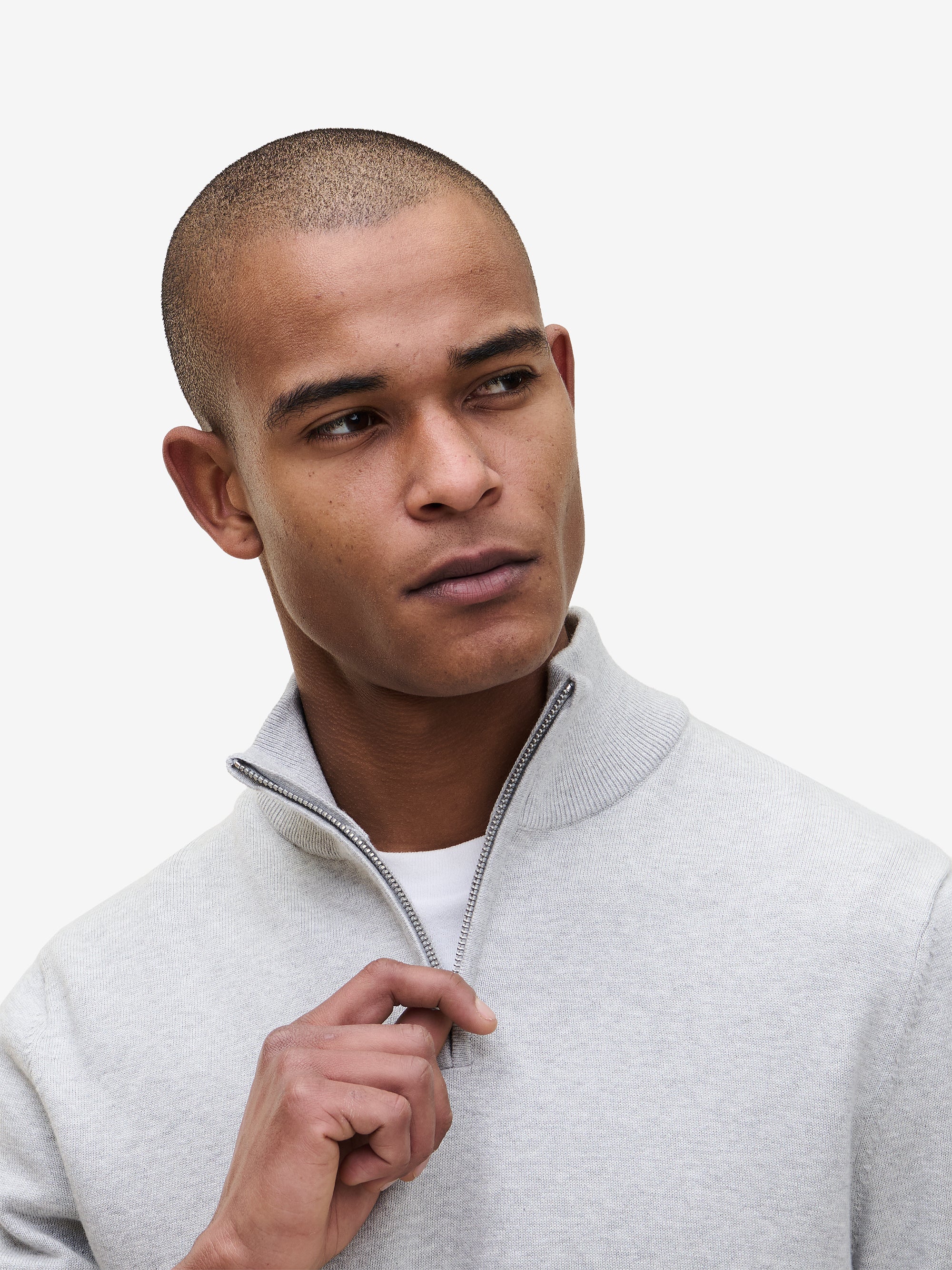 Magnus Cotton-Silk Light Grey Knitwear | No Label