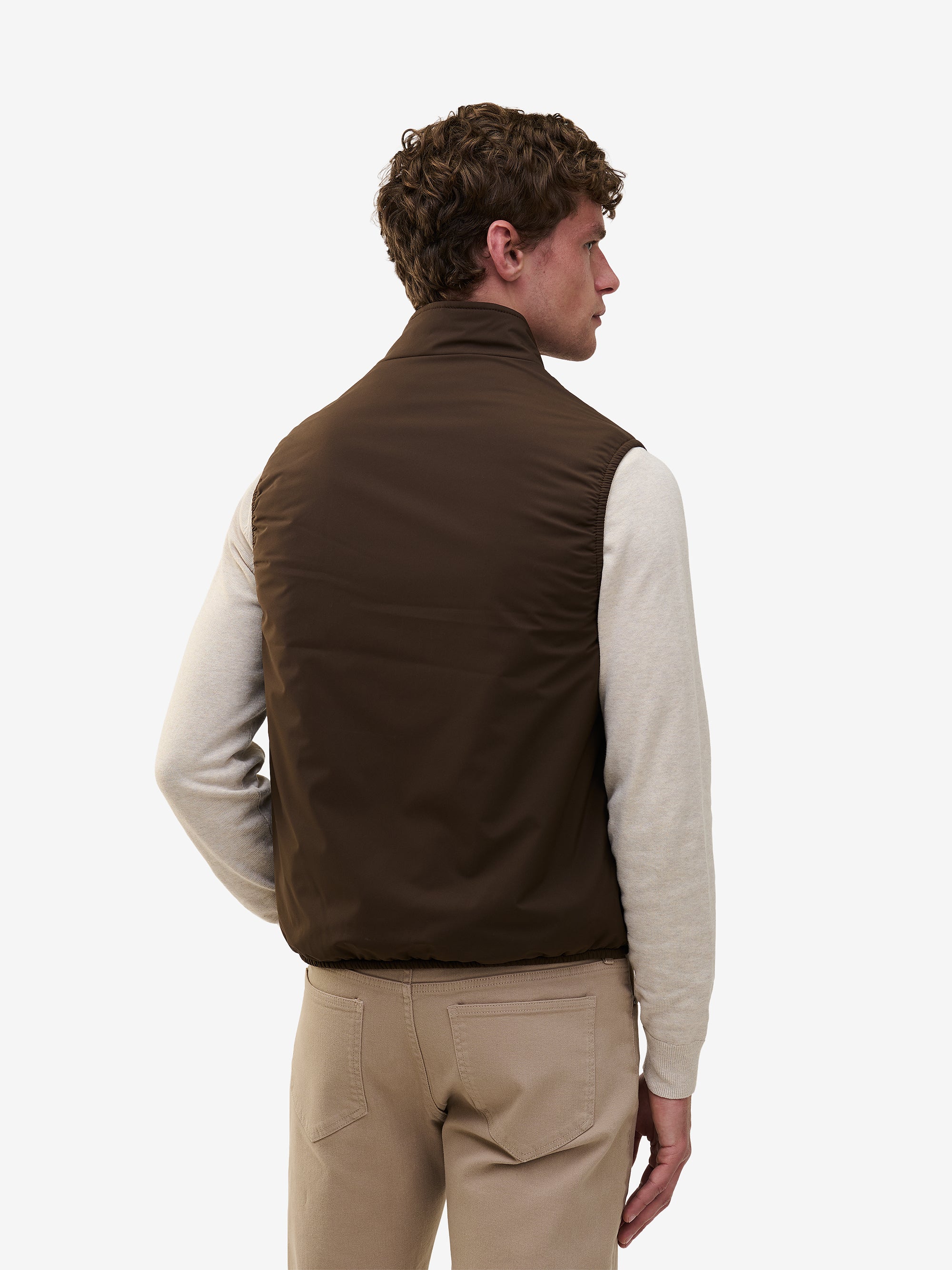 Scott Water Repellent Vest Dark Brown | No Label