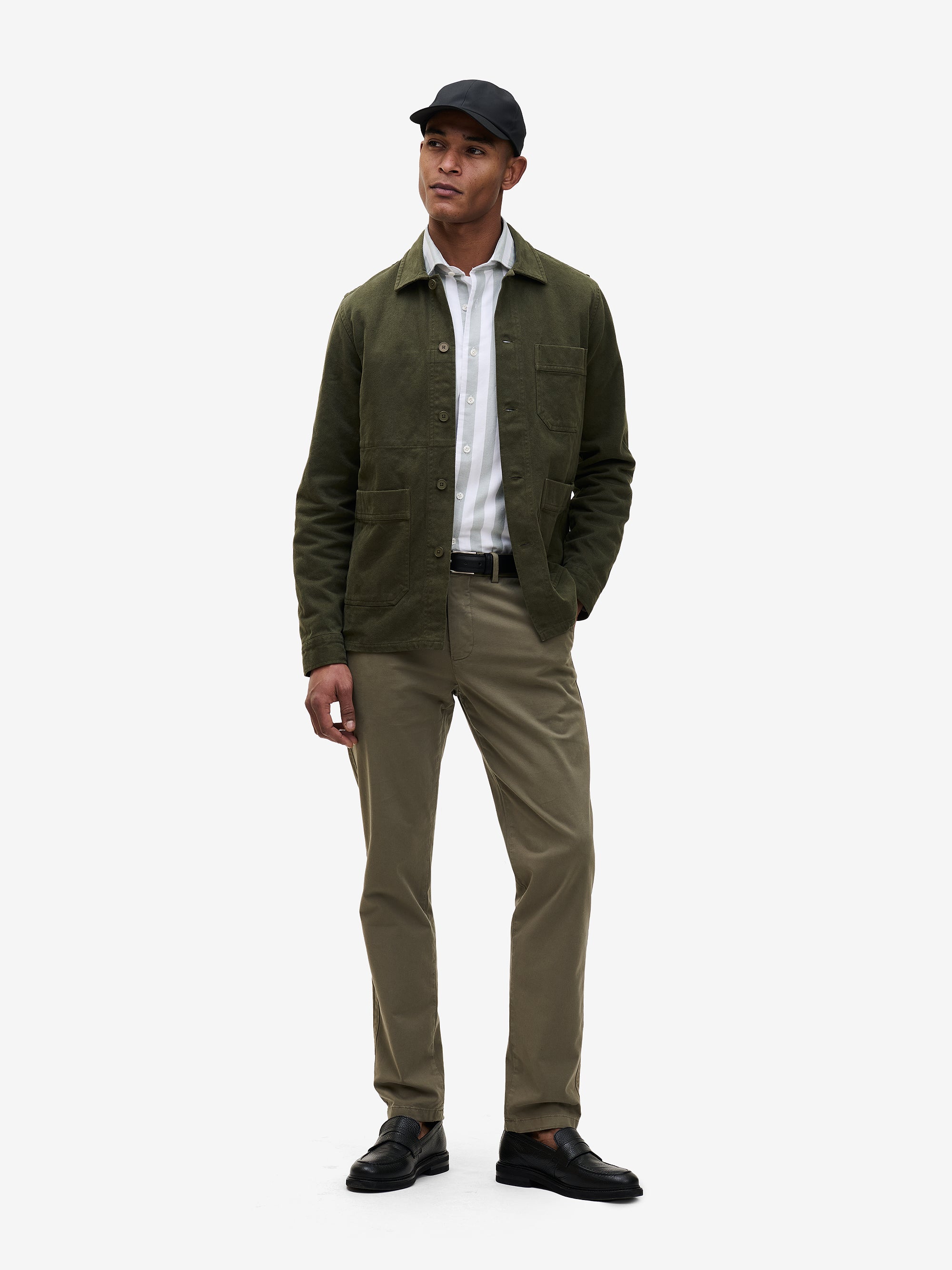 Philly Dark Olive Cotton Worker Jacket | No Label