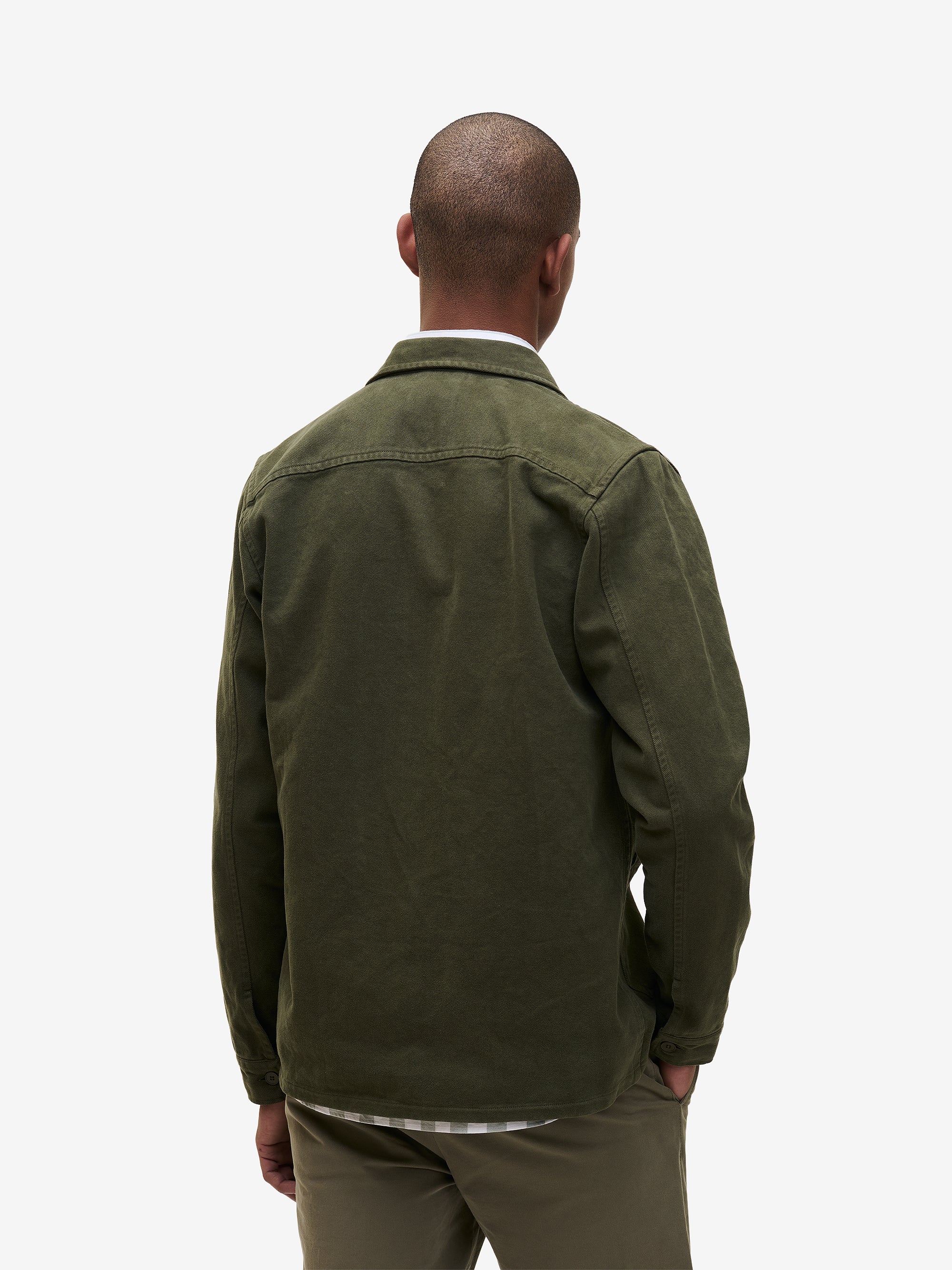 Philly Dark Olive Cotton Worker Jacket | No Label