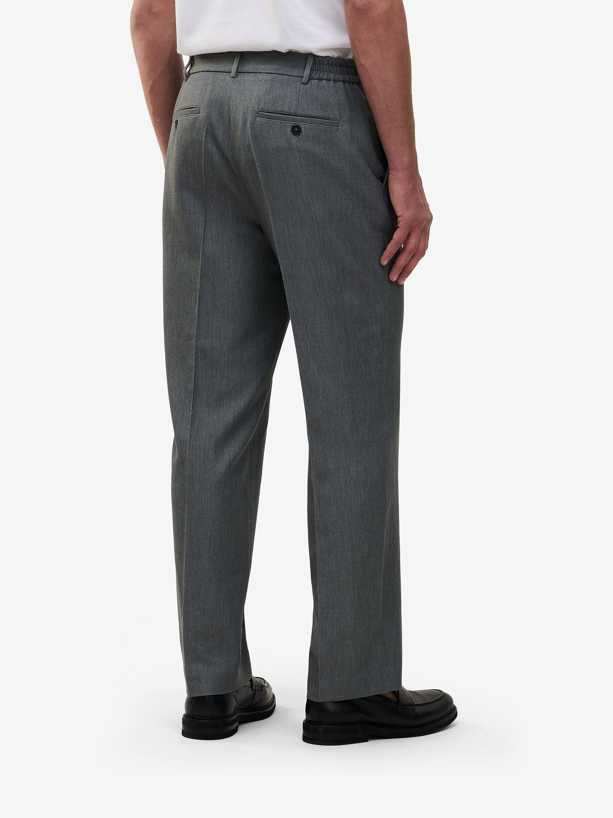 Clifton Mid Grey Heather Relaxed Pants | No Label