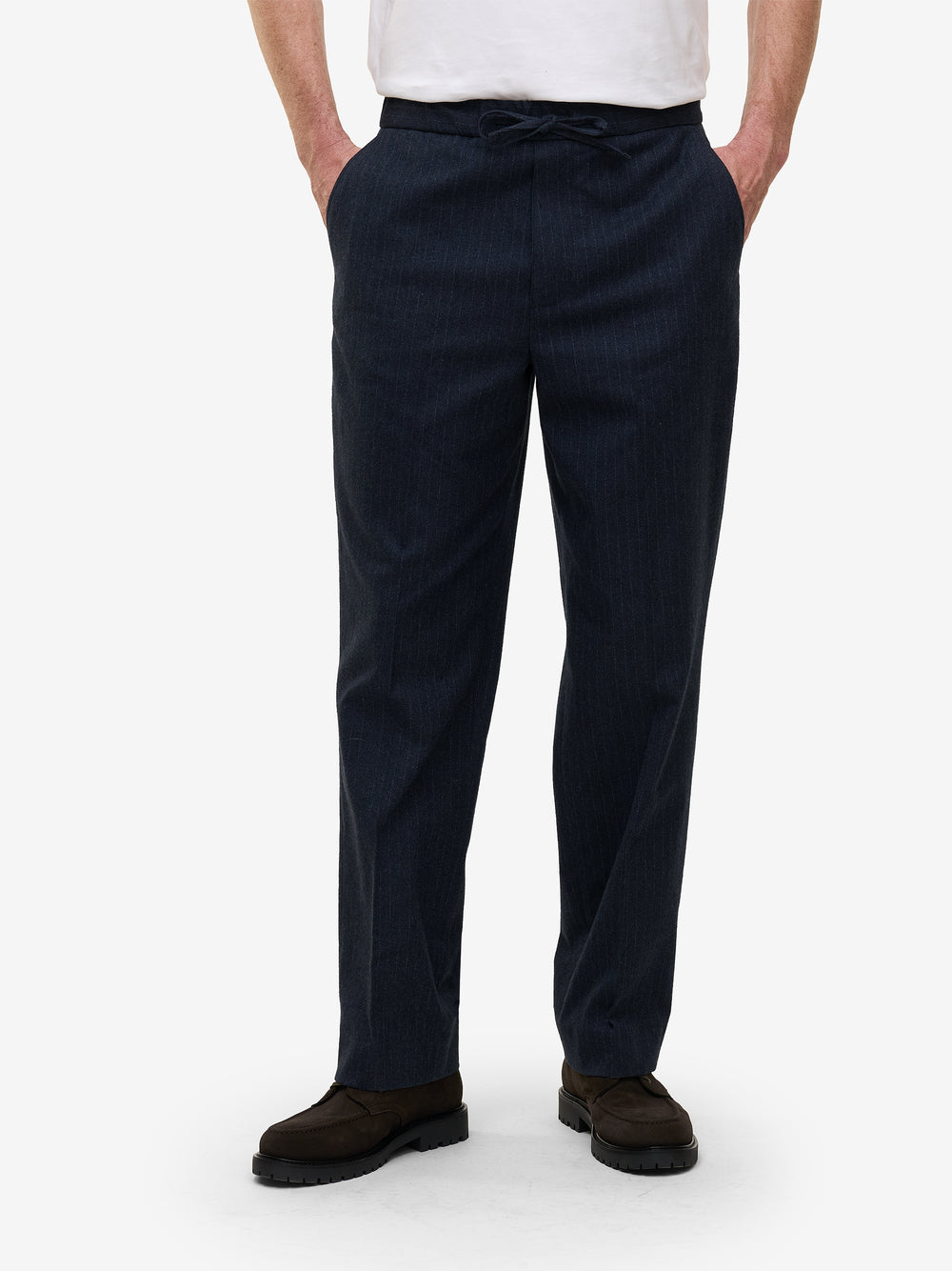 Clifton Drawstring Cotton Stripe Stretch PA01014-BLU