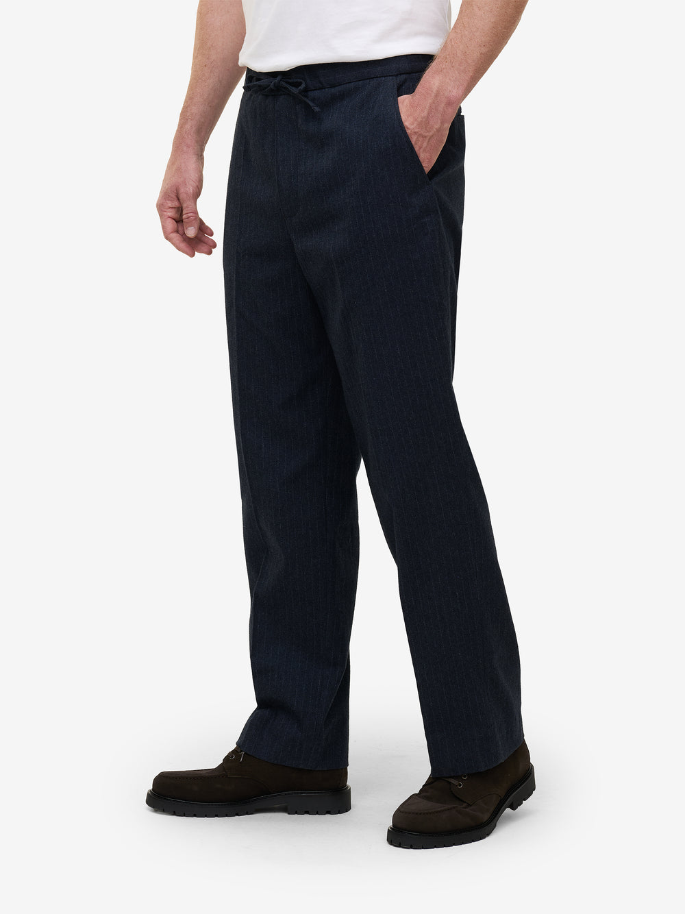 Clifton Drawstring Cotton Stripe Stretch PA01014-BLU