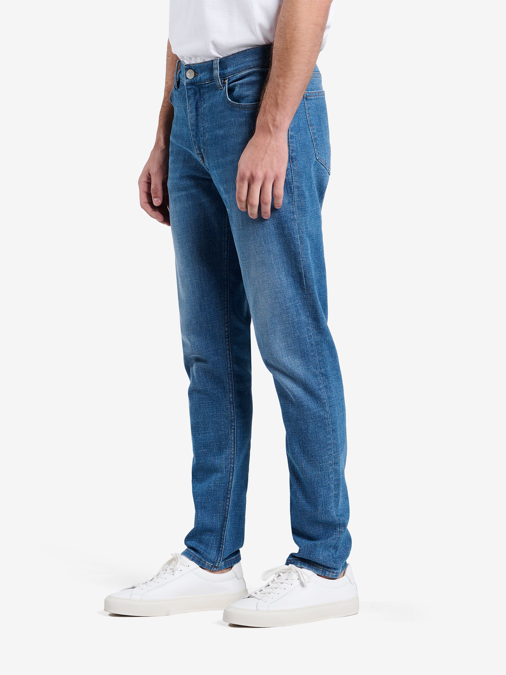 Yamane Brushed Denim Cotton-Stretch PA20132-MBL