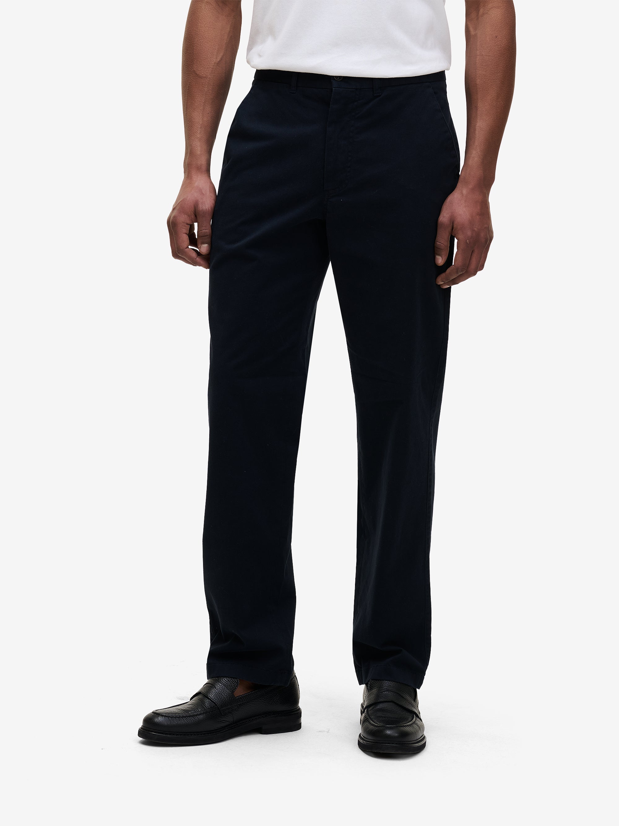 Melville Navy Cotton-Stretch Trouser | No Label