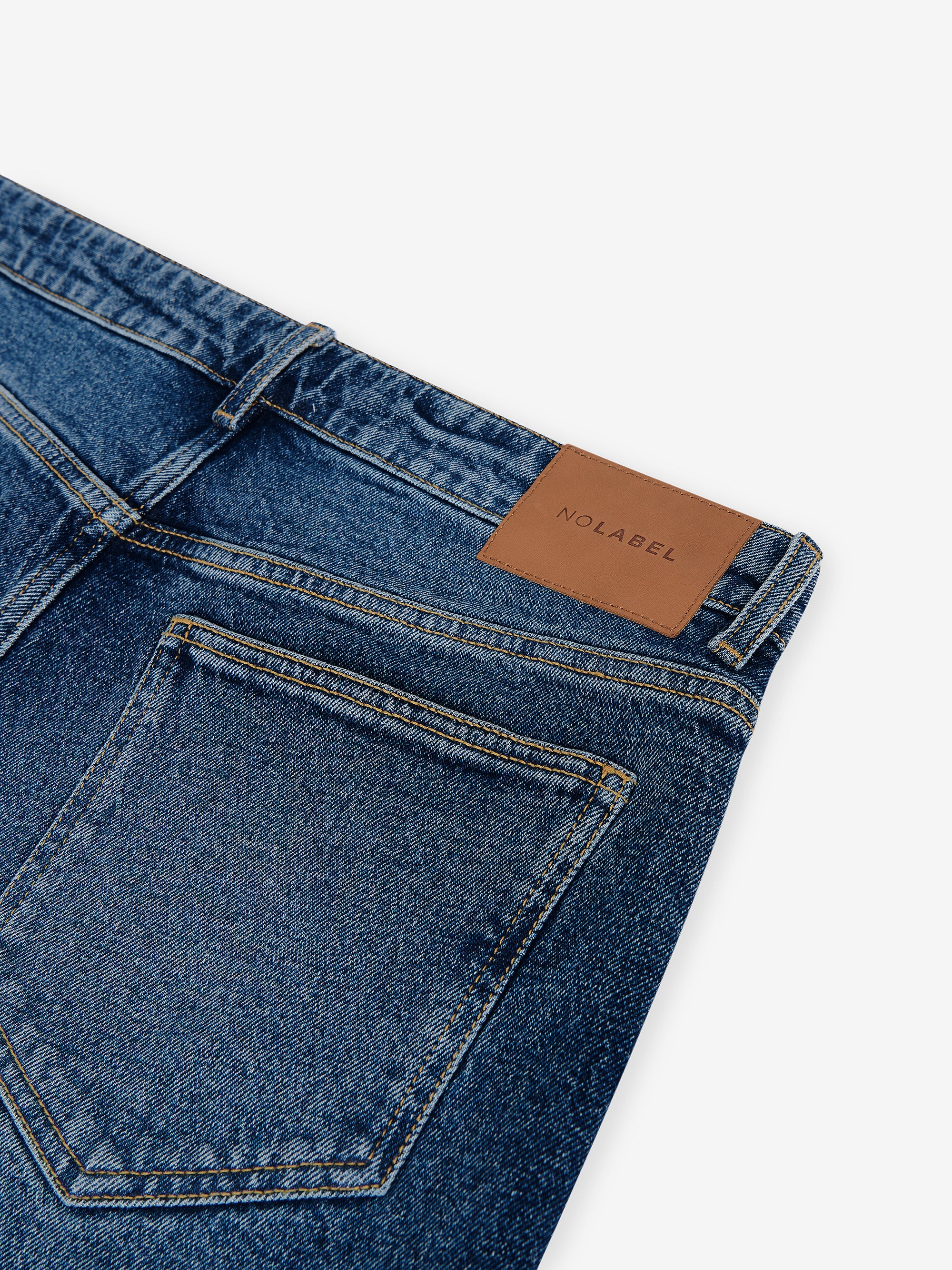Yamane Dark Blue Slim Tapered Jeans | No Label