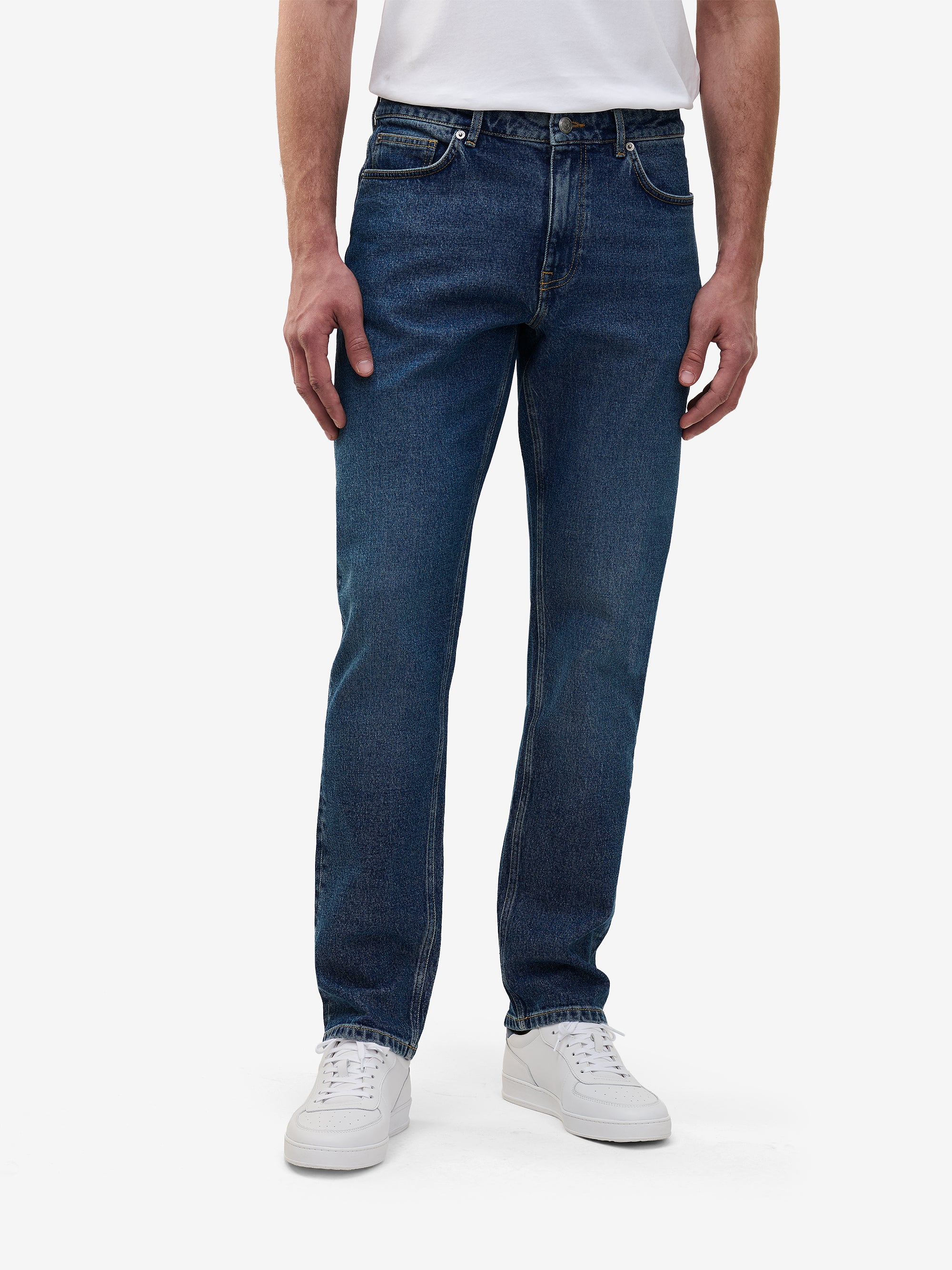 希少 yamane 686CMRF LOT.3000 1st denim Yamane Dark Blue Slim Tapered Jeans | No Label