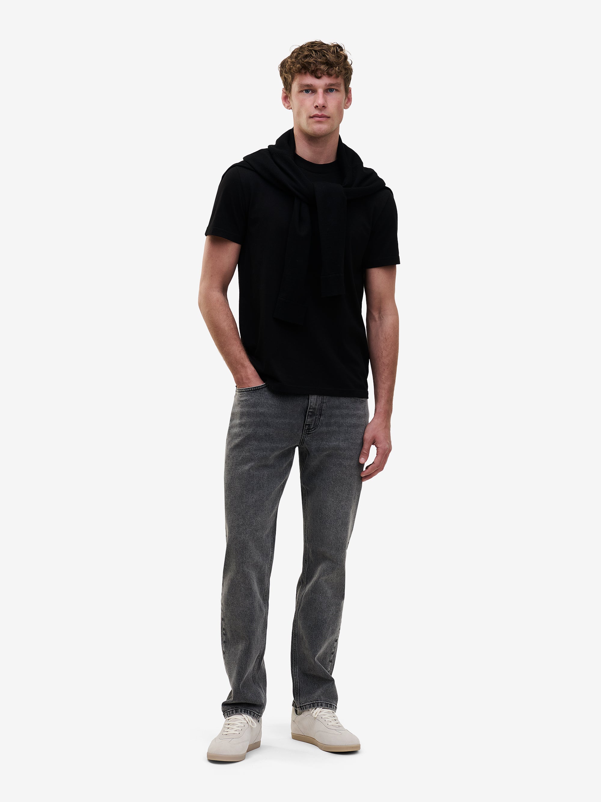 Yamane Grey Slim Tapered Jeans | No Label