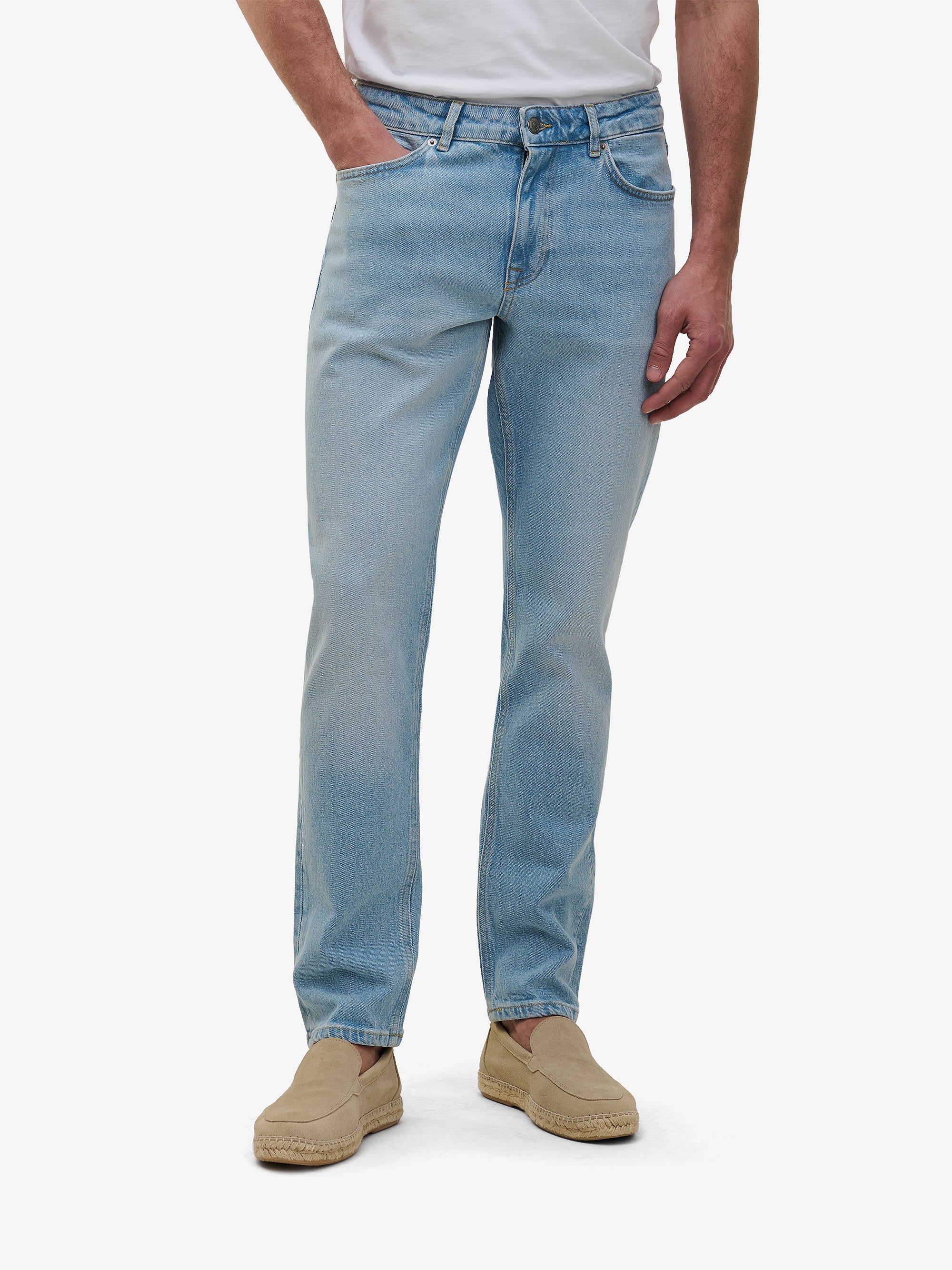Yamane Light Blue Slim Tapered Jeans | No Label