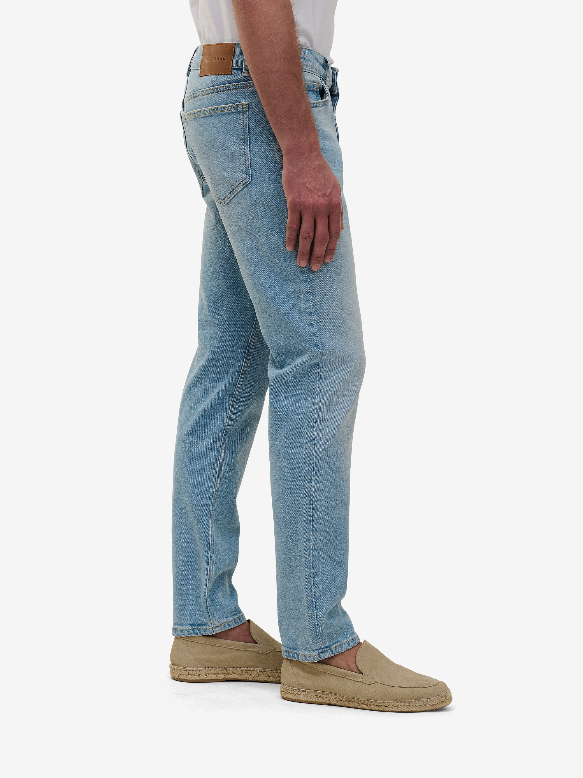 希少 yamane 686CMRF LOT.3000 1st denim Yamane Light Blue Slim Tapered Jeans | No Label