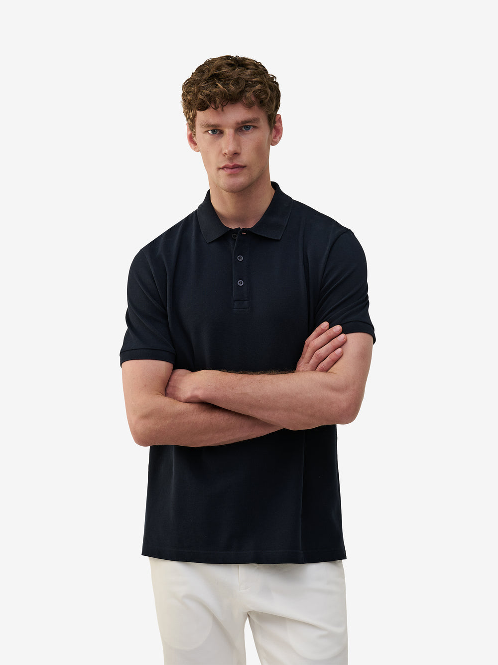 Lewis SS Cotton Pique PO01032-NVY