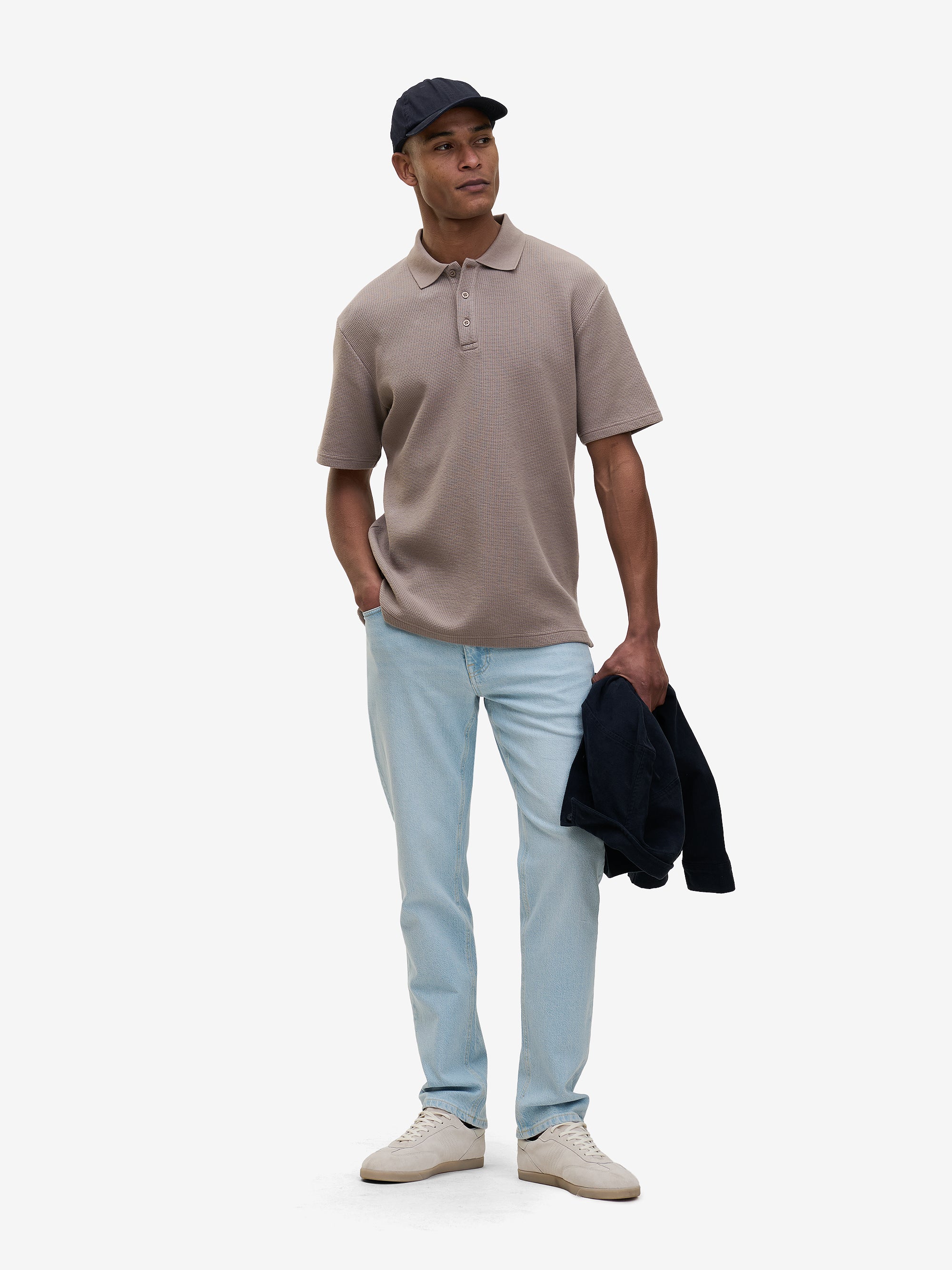Finn Relaxed Cotton Waffle Driftwood Taupe | No Label