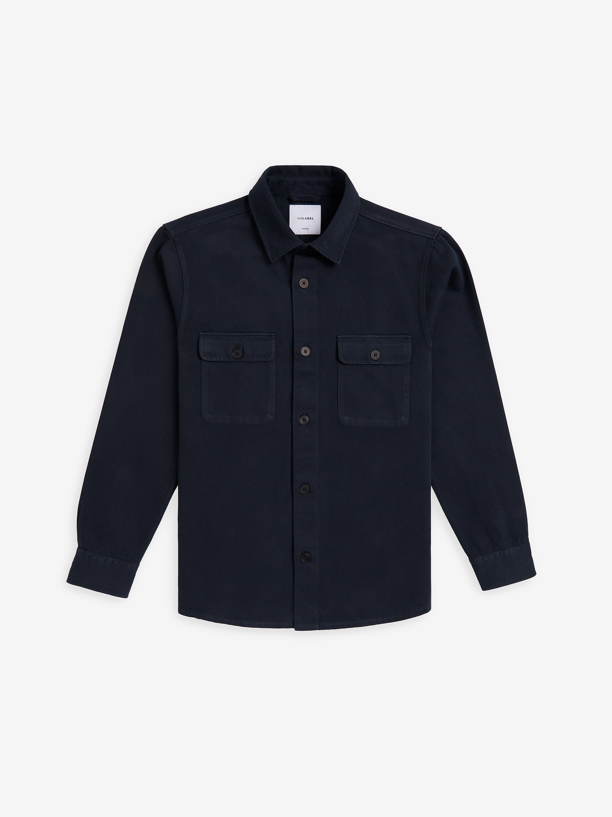 トップス BRIGHT OVER SHIRT Ohio Navy Heavyweight Cotton Overshirt | No Label