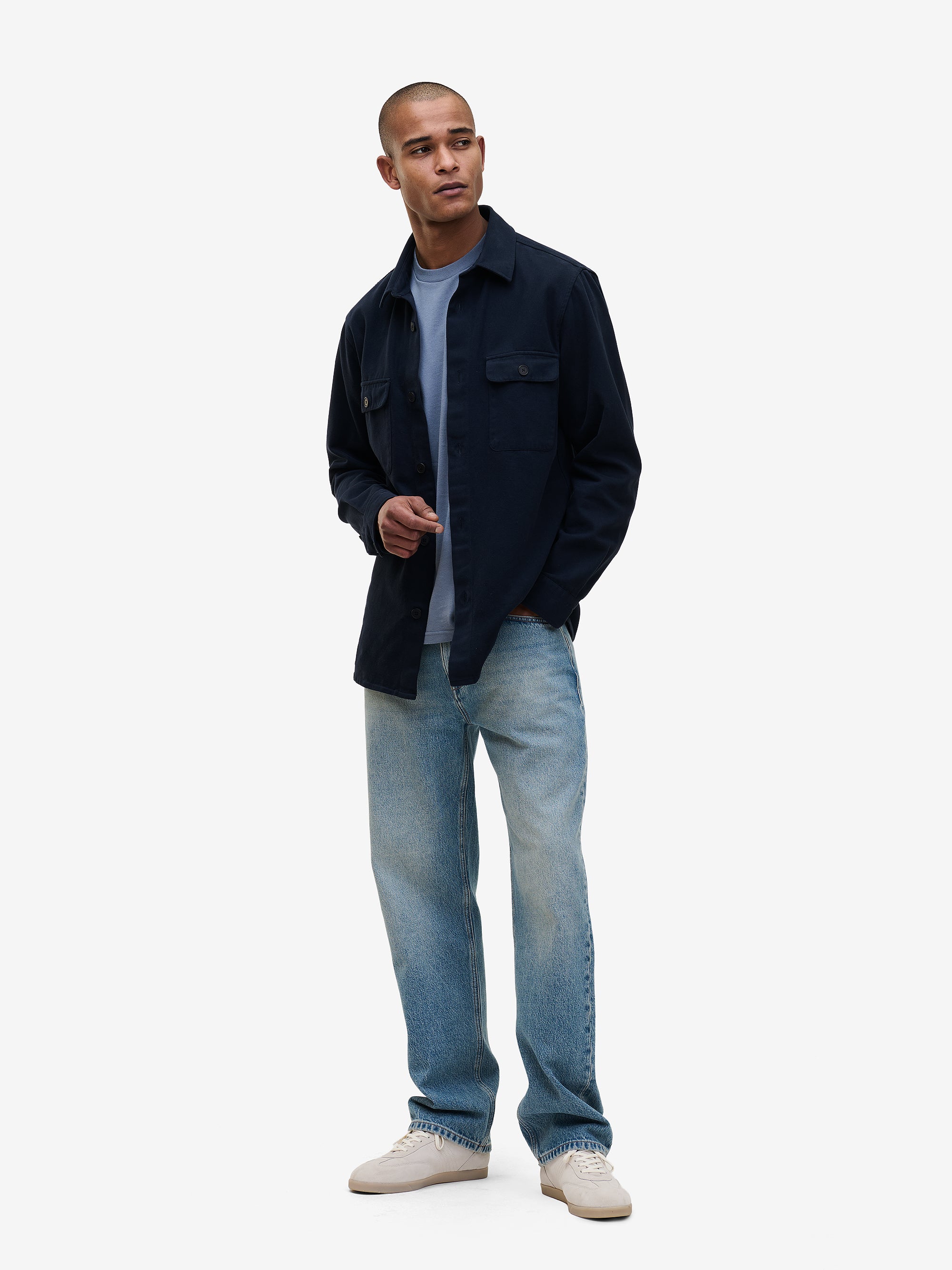 Ohio Navy Heavyweight Cotton Overshirt | No Label