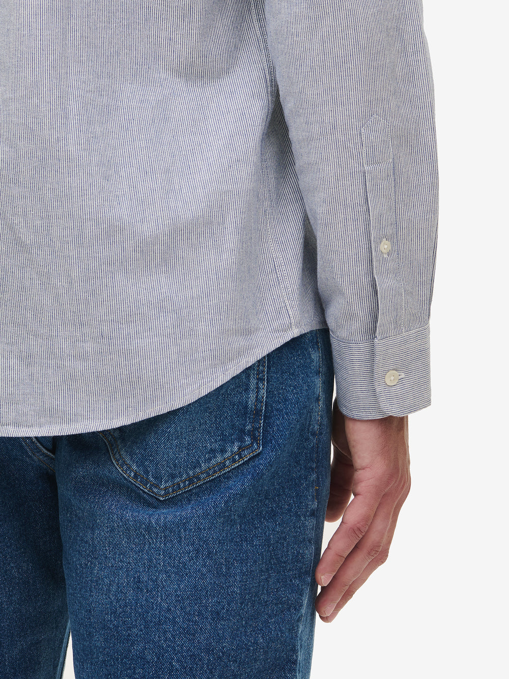 Brookvale Fine Stripe Cotton SH01008-BLU