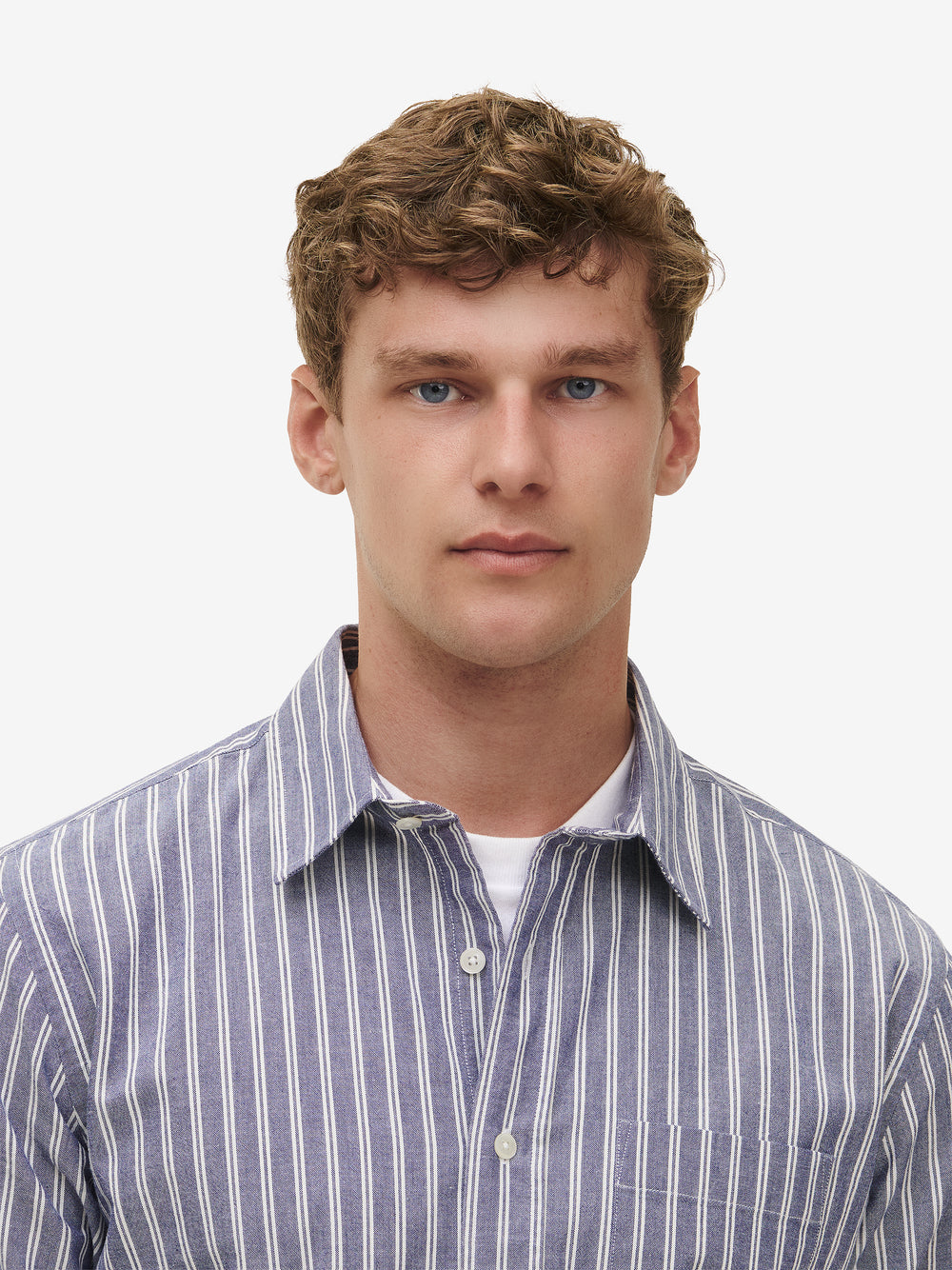 Brookvale Wide Stripe Cotton SH01009-BLU