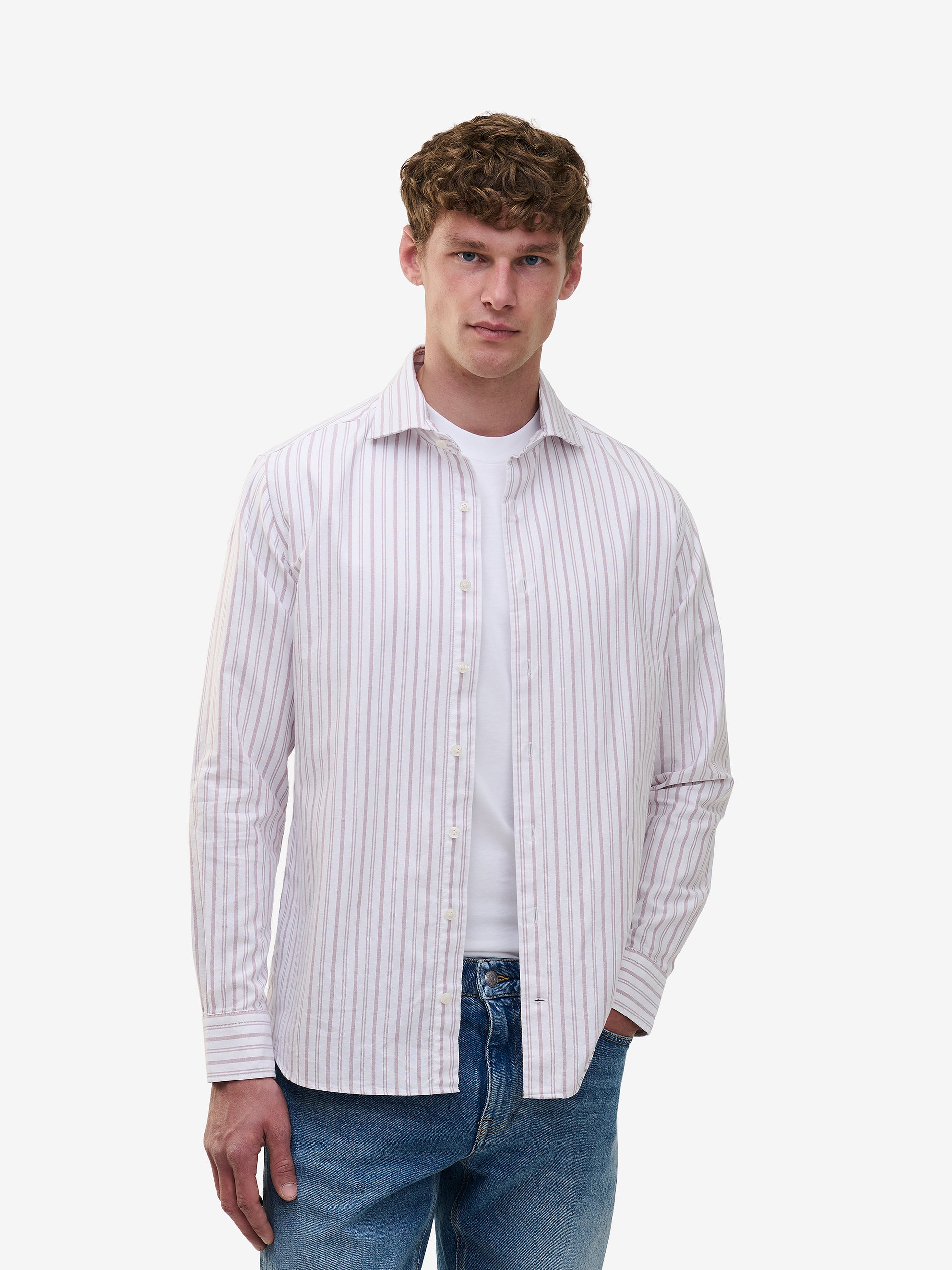 Specialist Oxford Cotton Ticking Stripe SH01013-MAU