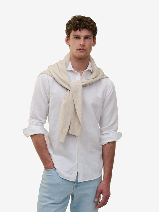 Specialist Cotton Linen SH01014-WHT