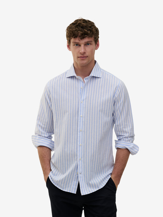 Specialist Stripe Cotton Linen SH01018-BLU