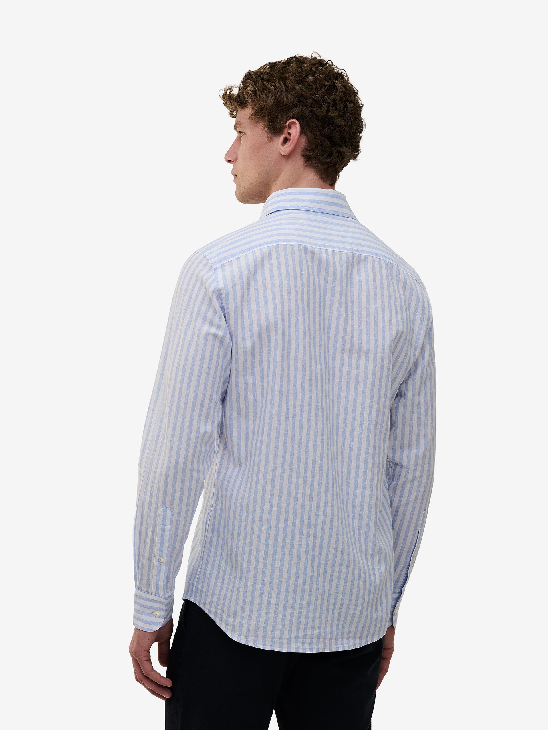 Specialist Stripe Cotton Linen SH01018-BLU